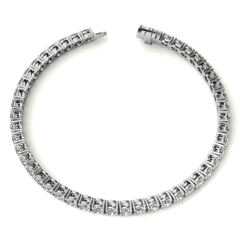 6.5 CTW Lab Grown Diamond Tennis Bracelet in 14kt White/Yellow Gold (G/VS) AGI Certified-2