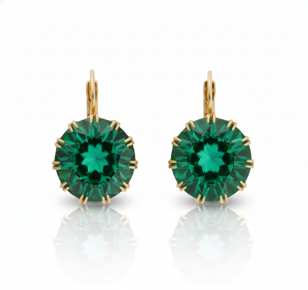 Lumine Emerald Hoops-0