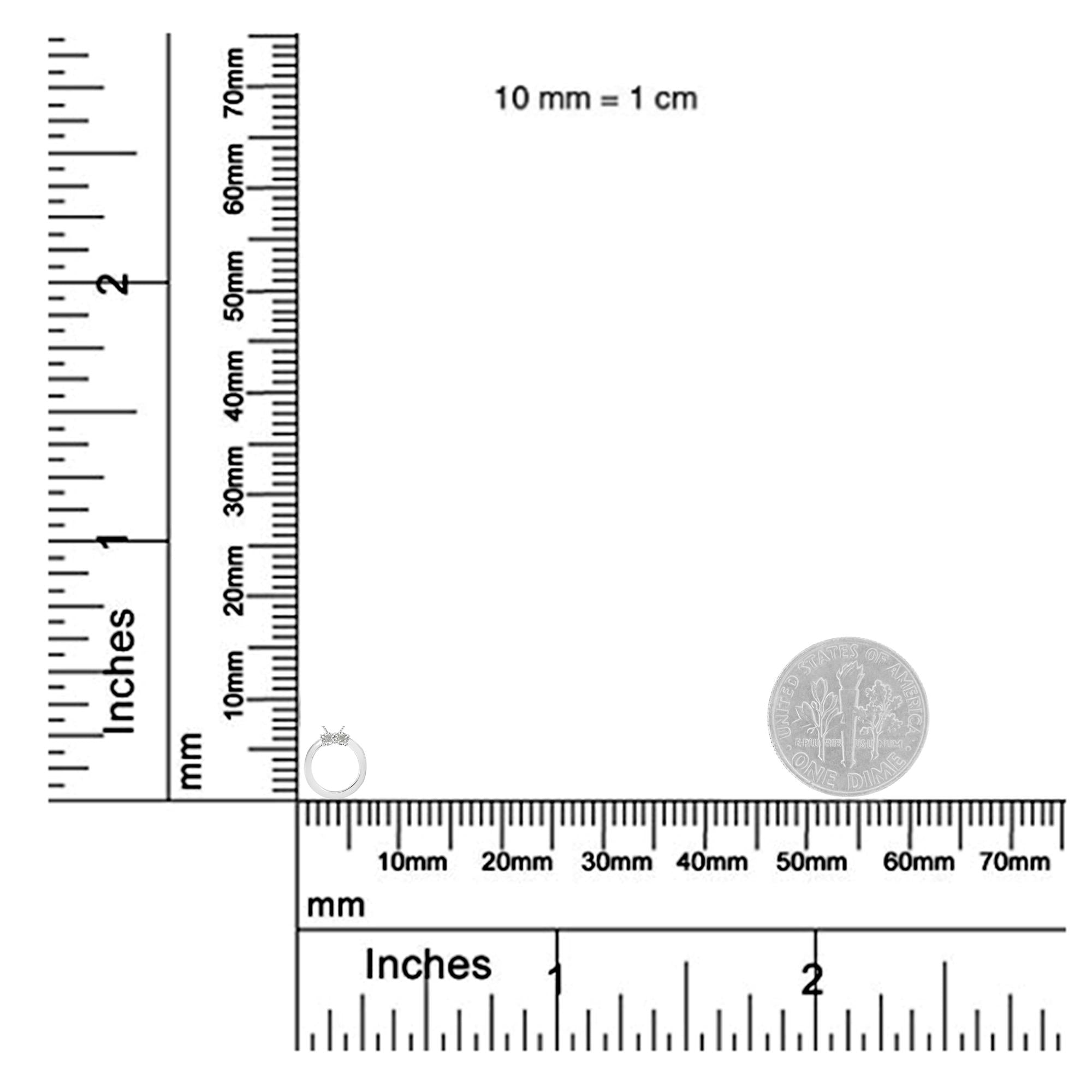.925 Sterling Silver 1/10 Cttw Diamond Miracle-Set 2 Stone 'Together Forever' Open Circle 18" Box Chain Pendant Necklace (I-J Color, I2-I3 Clarity)-4