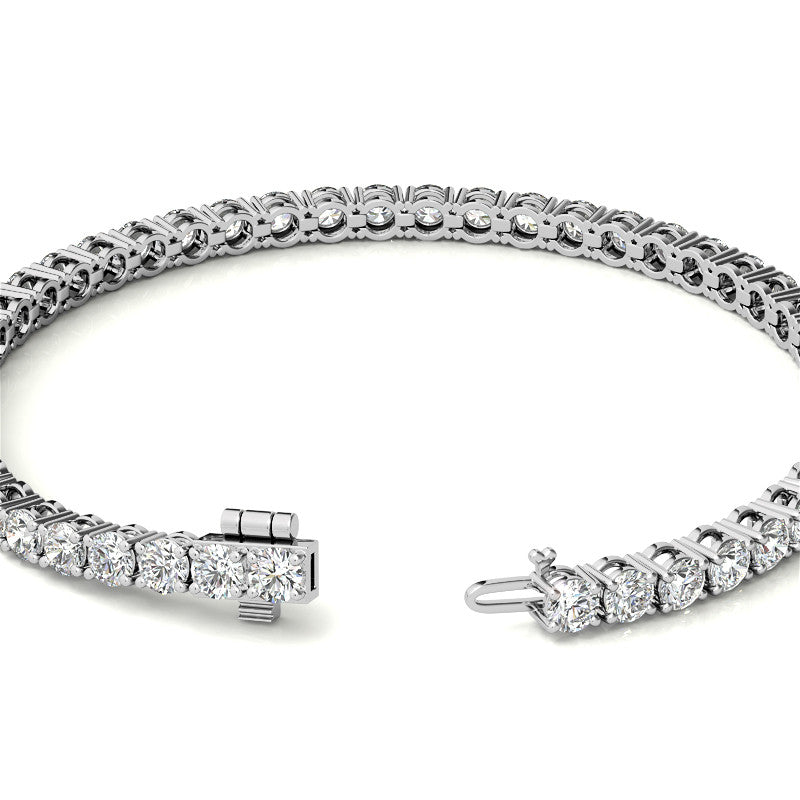 6.5 CTW Lab Grown Diamond Tennis Bracelet in 14kt White/Yellow Gold (G/VS) AGI Certified-1