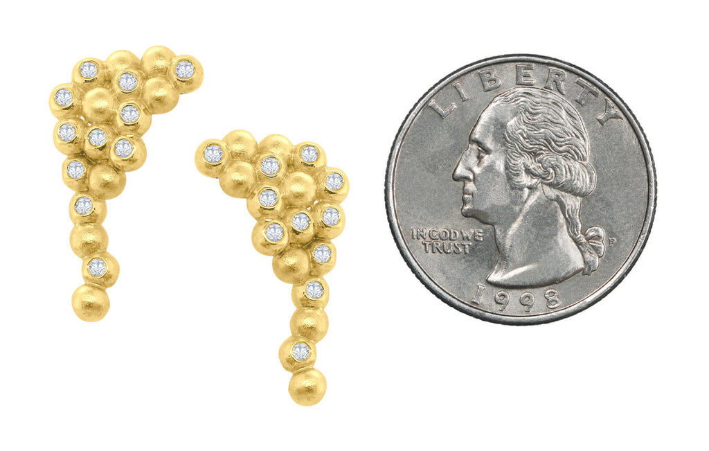 Abundance Rainforest Earrings-Sterling Silver with Diamonds