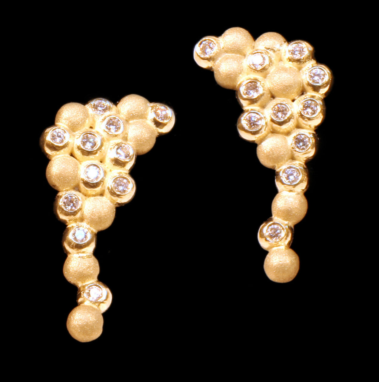 Abundance Rainforest Earrings-Sterling Silver with Diamonds