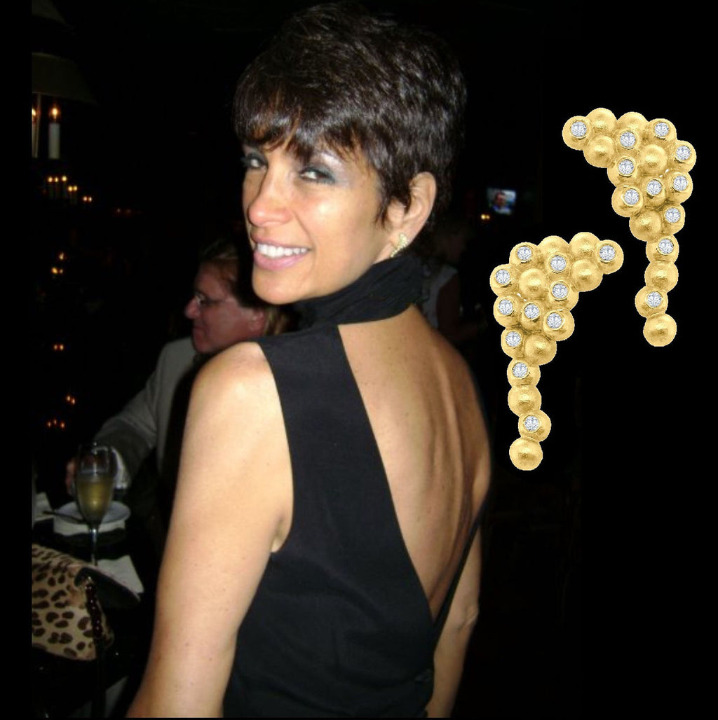 Abundance Rainforest Earrings-Sterling Silver with Diamonds