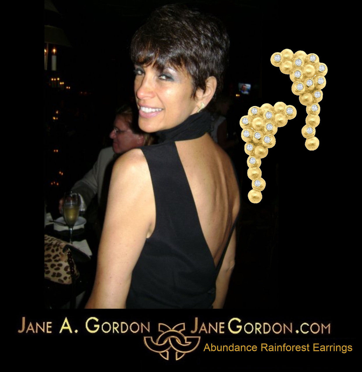 Abundance Rainforest Earrings-Sterling Silver with Diamonds