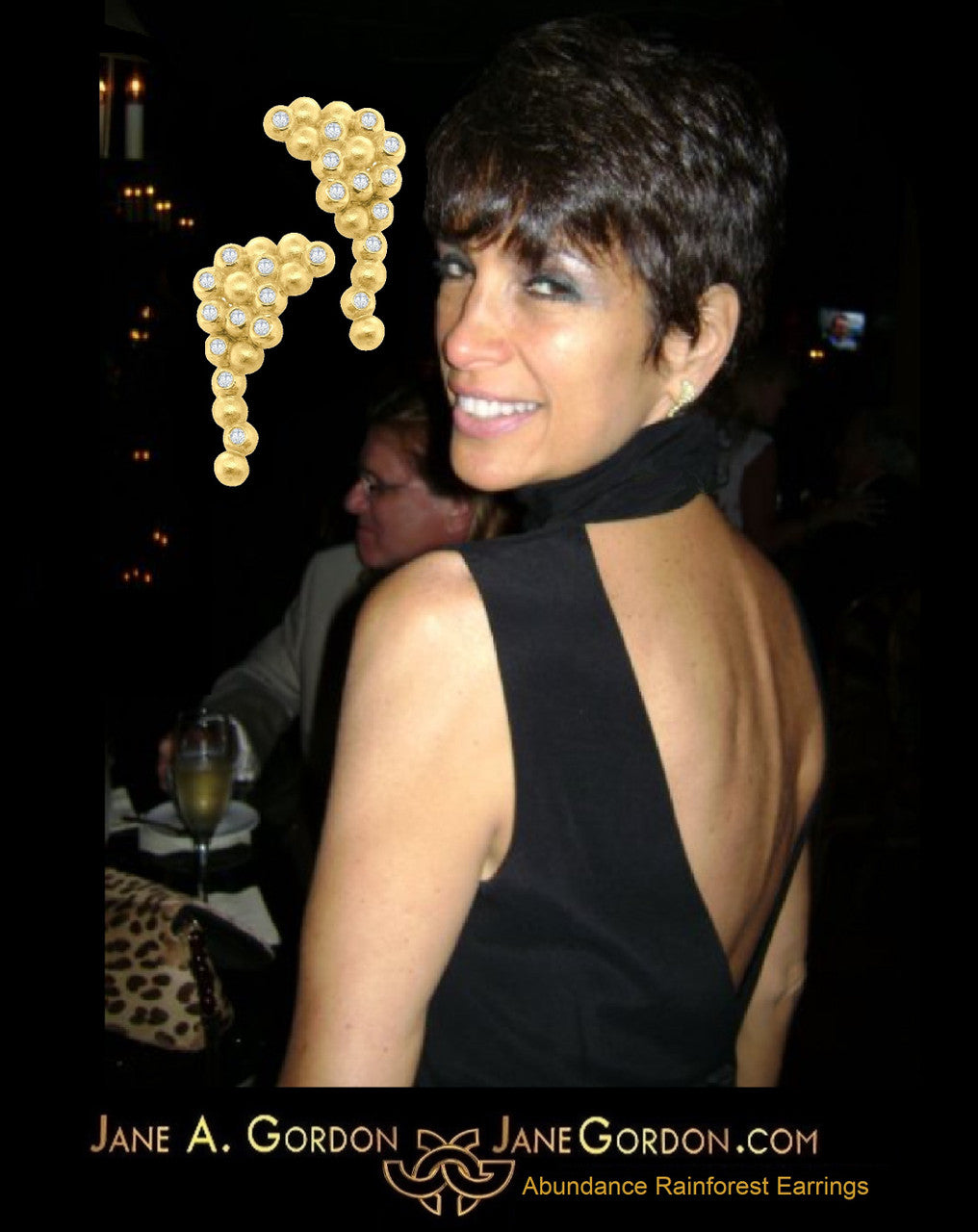 Abundance Rainforest Earrings-Sterling Silver with Diamonds