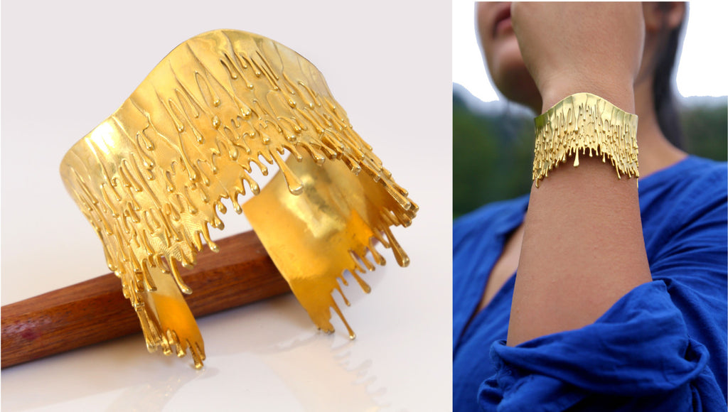 Antonio Wehrli Gravity Paint Drip Bracelet: Art into Jewelry-18K Gold