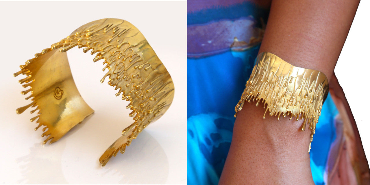 Antonio Wehrli Gravity Paint Drip Bracelet: Art into Jewelry-18K Gold