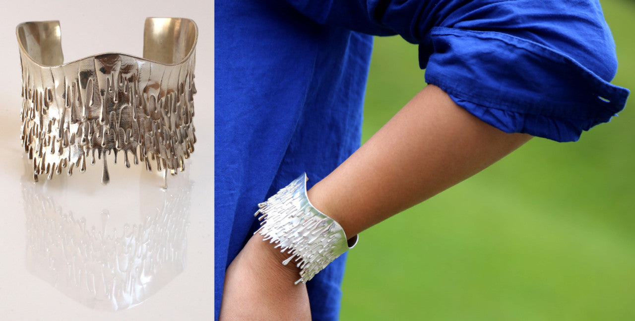 Antonio Wehrli Gravity Paint Drip Bracelet: Art into Jewelry-18K Gold