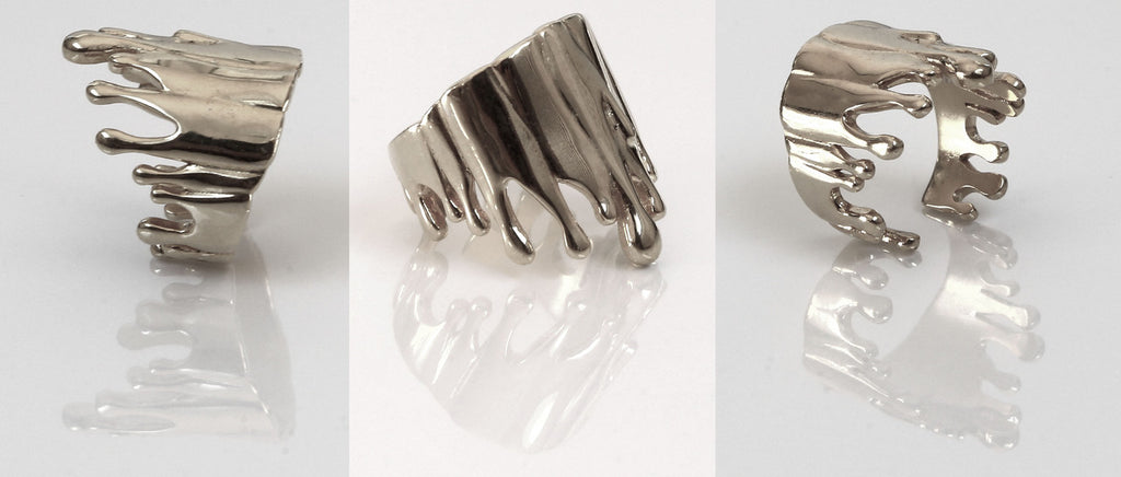 Antonio Wehrli Gravity Paint Drip Ring: Art into Jewelry-18K Gold