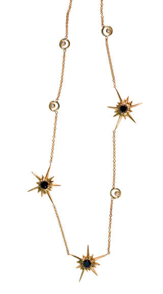 Star Earrings-Solid Stars-18K with diamonds