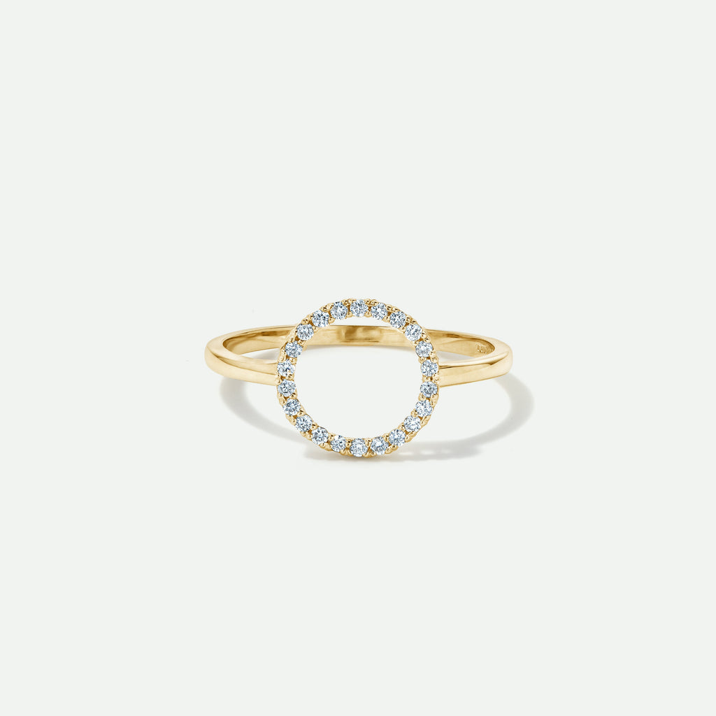 9ct Gold Lab Grown Diamond Round Ring
