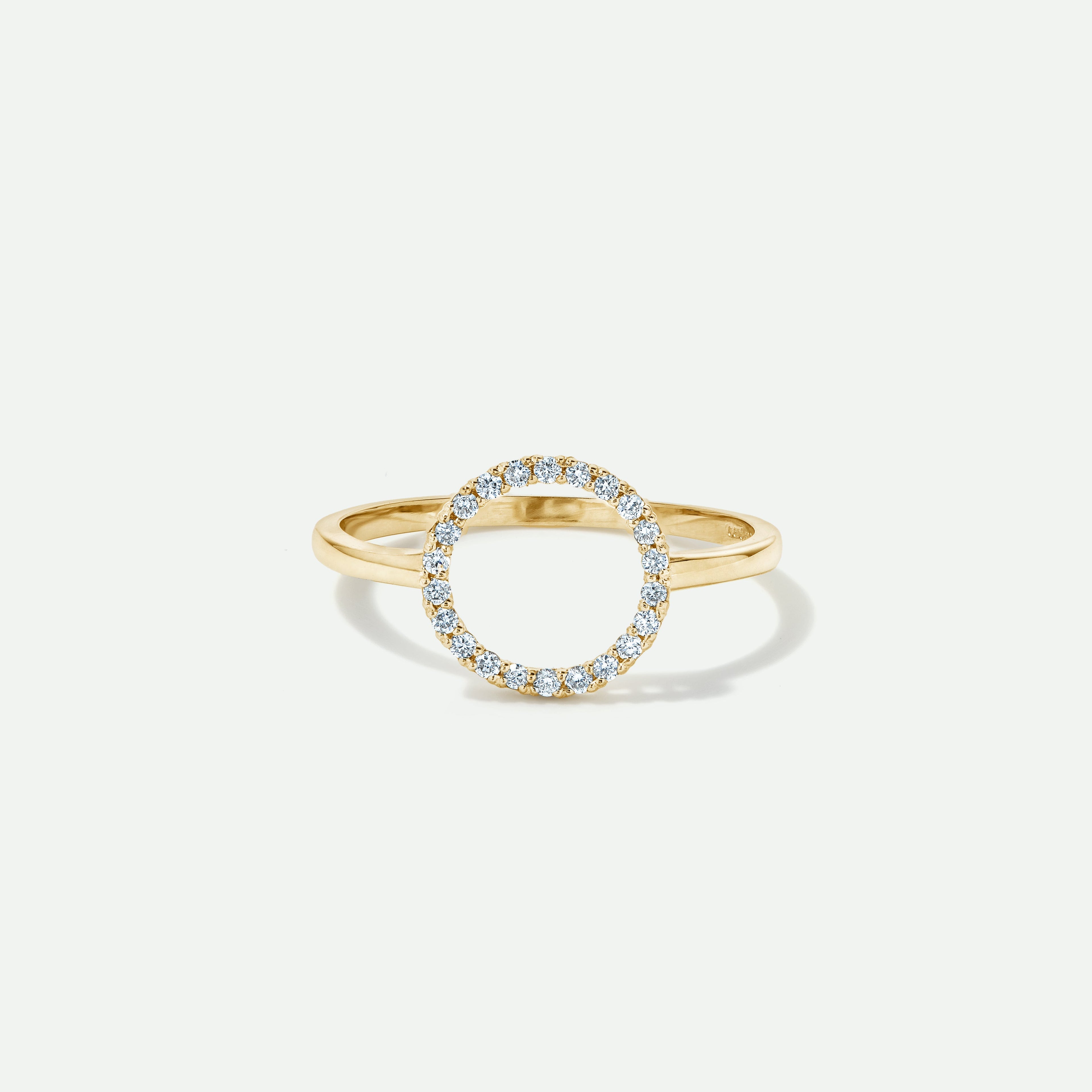 9ct Gold Lab Grown Diamond Round Ring