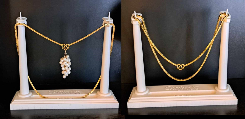 Stunning Baht Chain Necklace from Thailand- 24K Gold, 27" long- Unisex