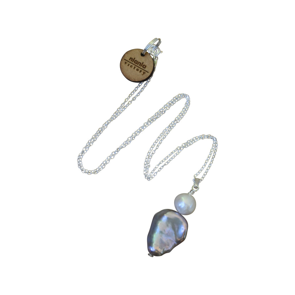 Silver Freshwater Pearl 925 Sterling Silver Necklace | by nlanlaVictory