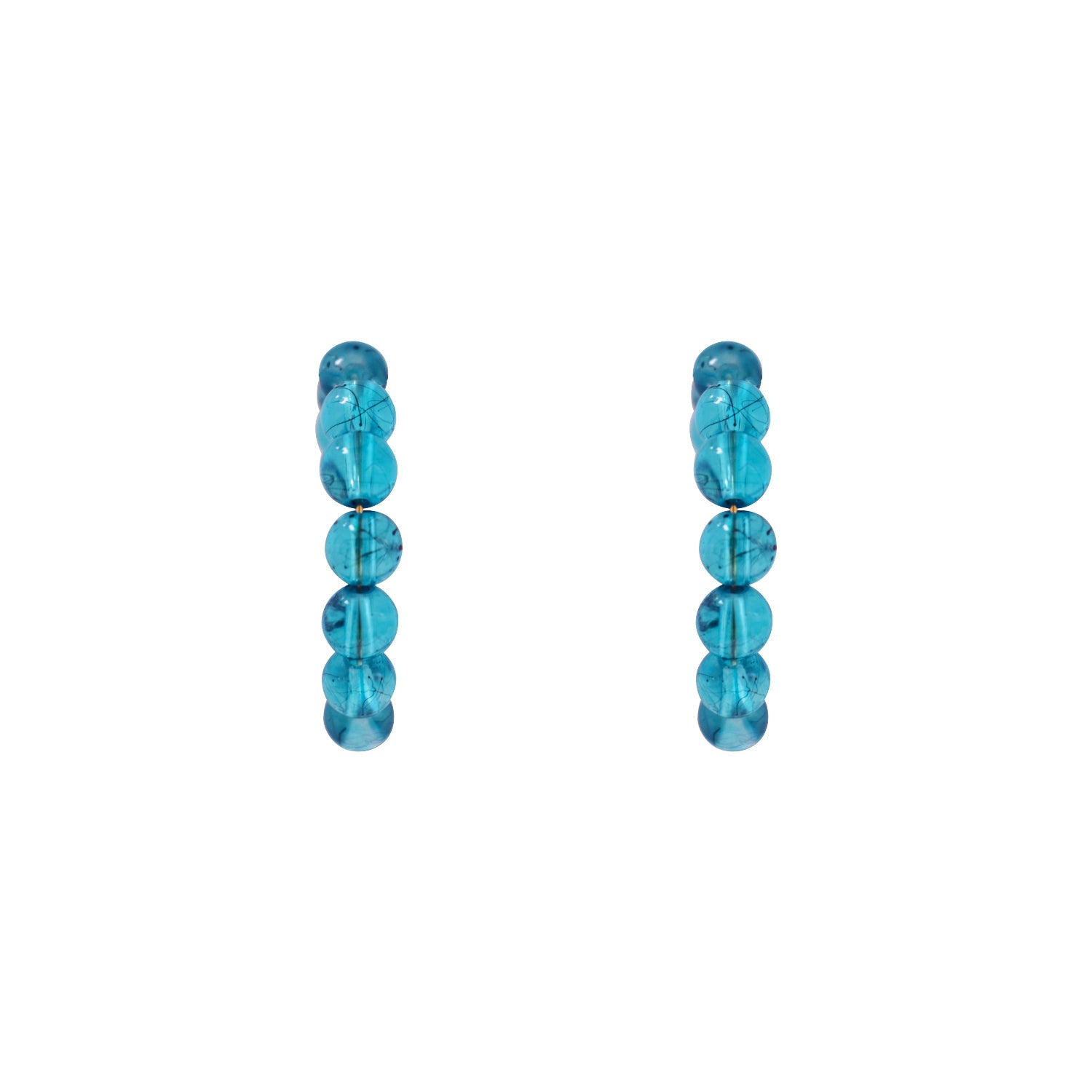 Blue bubblegum hoop earrings, statement accessories, playful earrings | by lovedbynlanla