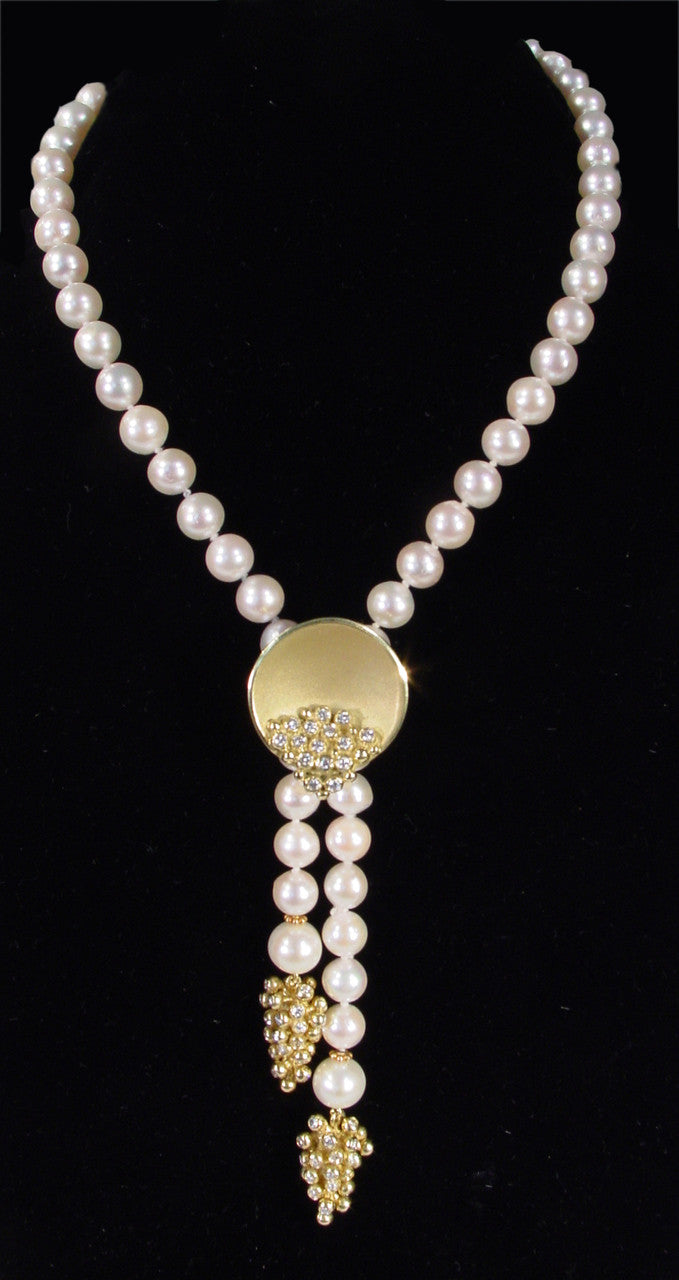 Bowl of Overflowing Diamonds Necklace or Pearl Enhancer-large-18K gold