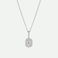 Cielo | 9ct White Gold 0.50ct tw Lab Grown Diamond Halo Necklace 18 Inches