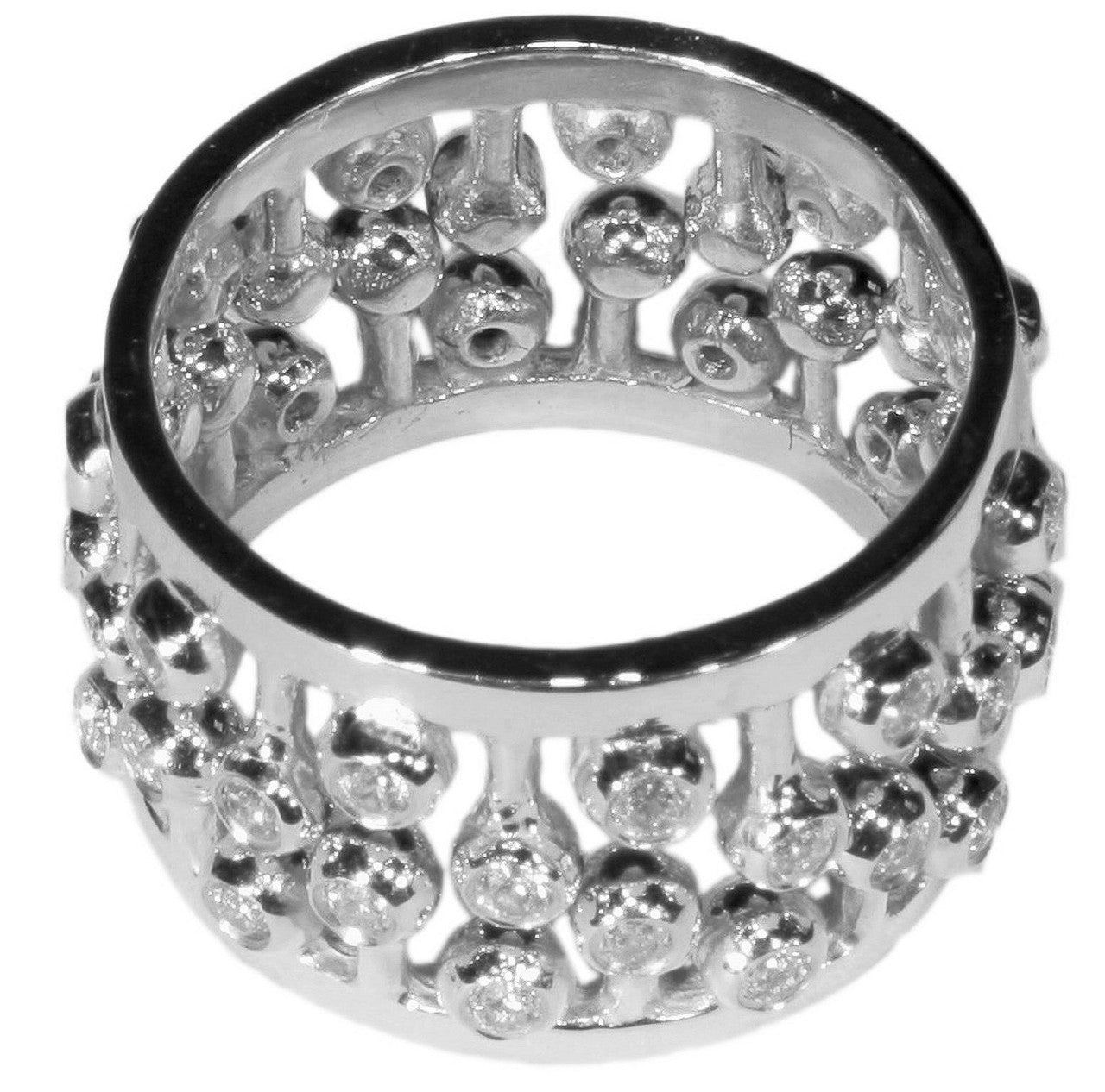 Crown Ring: Fullest Diamond Double Stack Set of Two: 18K Gold