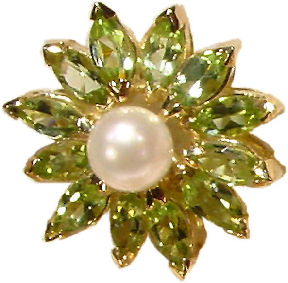 Colorful Daisy Ring-18K Gold with Semi-Precious Gemstones (Precious Gems Also Available)