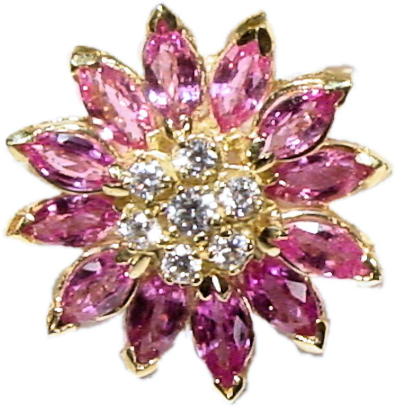 Colorful Daisy Ring-18K Gold with Semi-Precious Gemstones (Precious Gems Also Available)