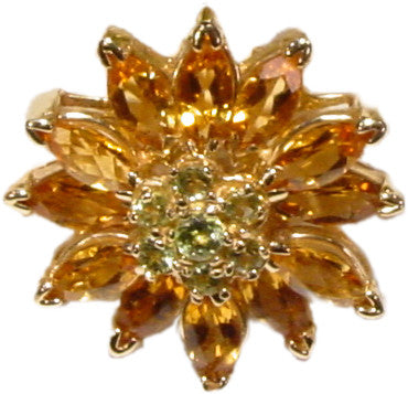 Sapphire Daisy Earrings: Pink, Yellow, Orange or White Sapphires in 18K Gold. Blue Sapphires Priced Separately.