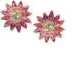 Sapphire Daisy Earrings: Pink, Yellow, Orange or White Sapphires in 18K Gold. Blue Sapphires Priced Separately.