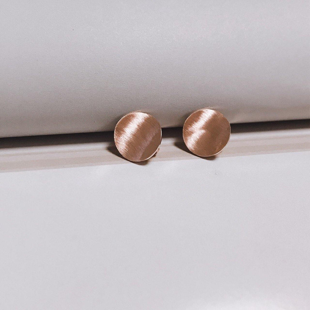 Circle huggie earrings