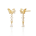 Butterfly drop earrings