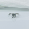 Emerald Cut Diamond Solitaire 14K Solid Gold Engagement Ring IGI Certified