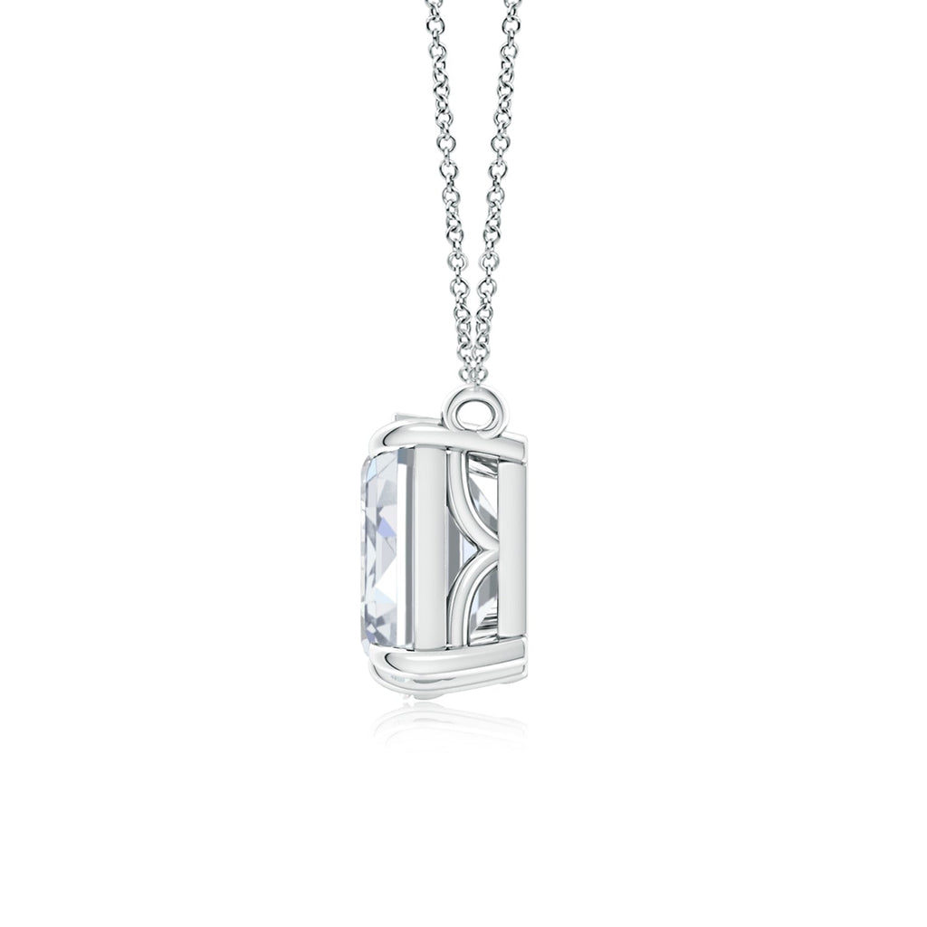 AGI Certified Lab-Grown Emerald-Cut & Pear Diamond Two-Stone Pendant in 14K White Gold – Choice of 1ctw or 2ctw-1