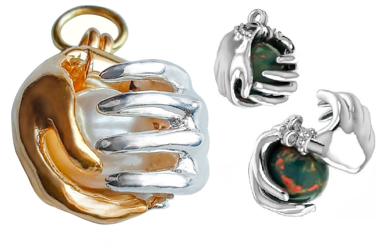 Leona's Healing Hands, Locket for Crystals or Essential Oils, 10K Gold