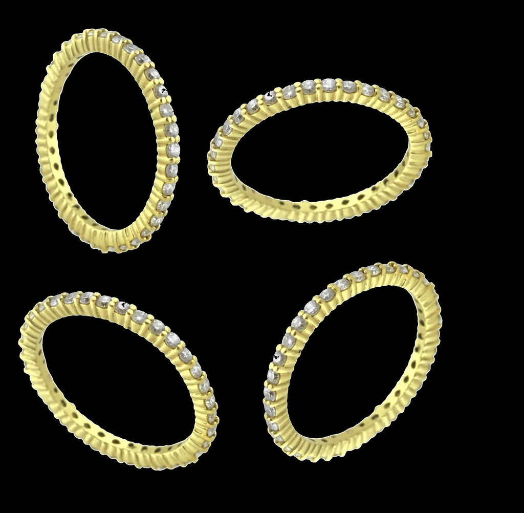 Stacking Rings-Eternity-White diamonds-18K