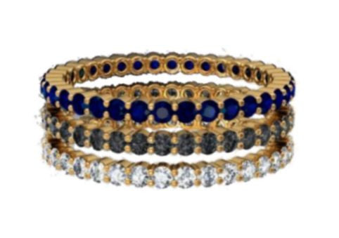 Stacking Rings-Eternity-White diamonds-18K