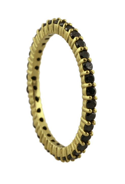 Stacking Rings-Eternity-Black diamonds-18K
