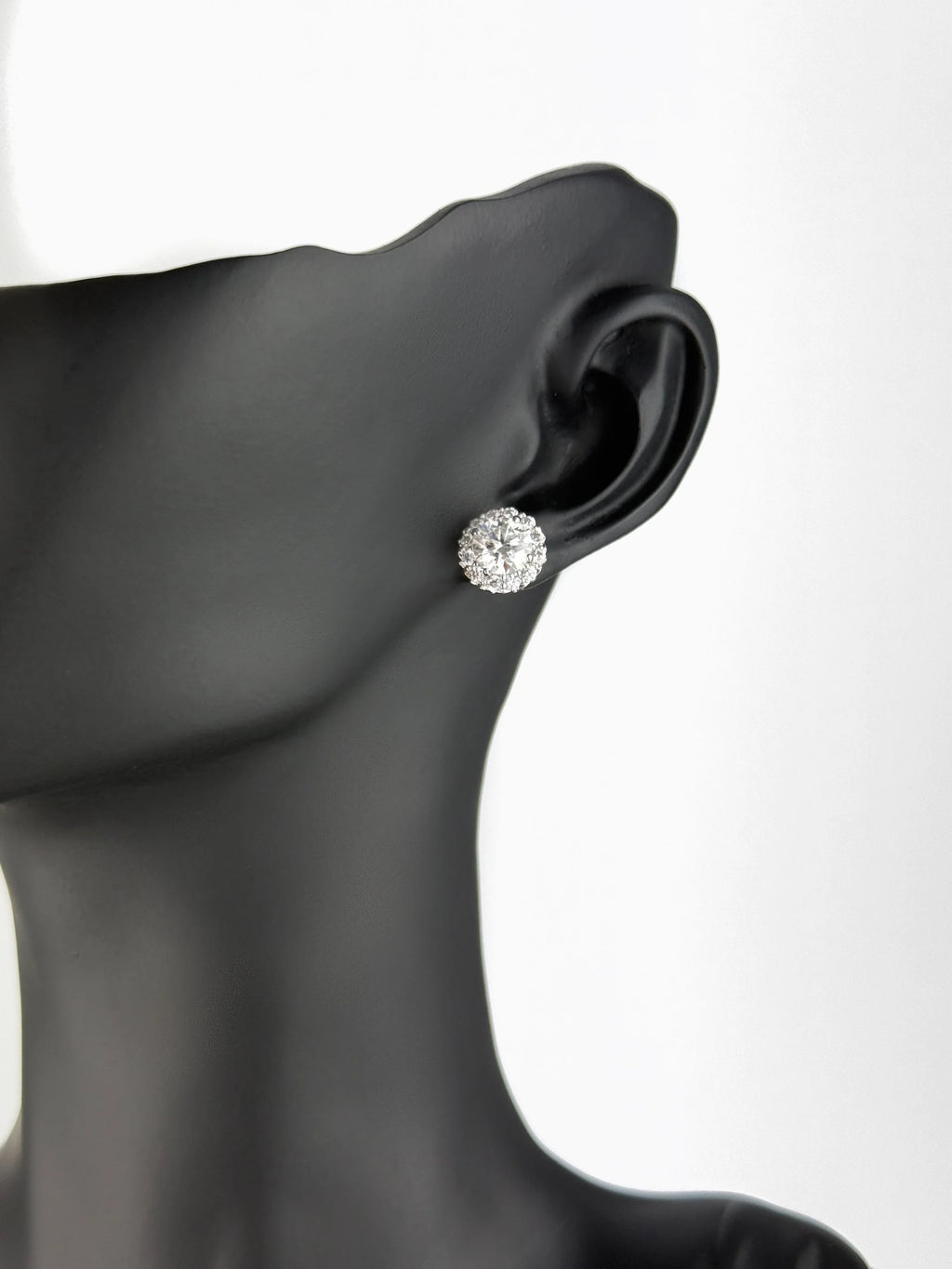 2 Carat Moissanite Diamond Stud Earrings – 925 Sterling Silver