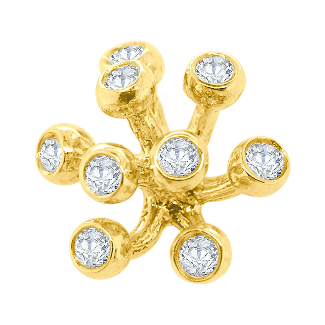 Fireworks-9 Earrings-18K Gold with Diamonds: Celebrate Life Inspirational Jewelry