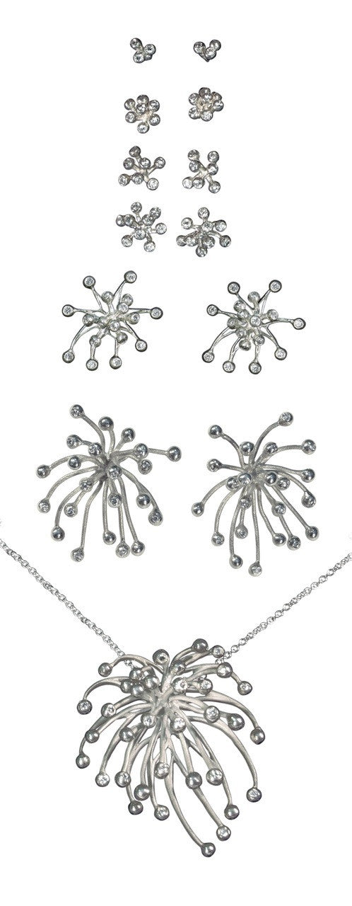 Fireworks-9 Earrings-18K Gold with Diamonds: Celebrate Life Inspirational Jewelry