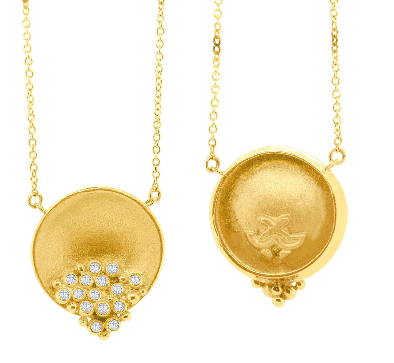 Bowl of Overflowing Diamonds Necklace or Pearl Enhancer-large-18K gold