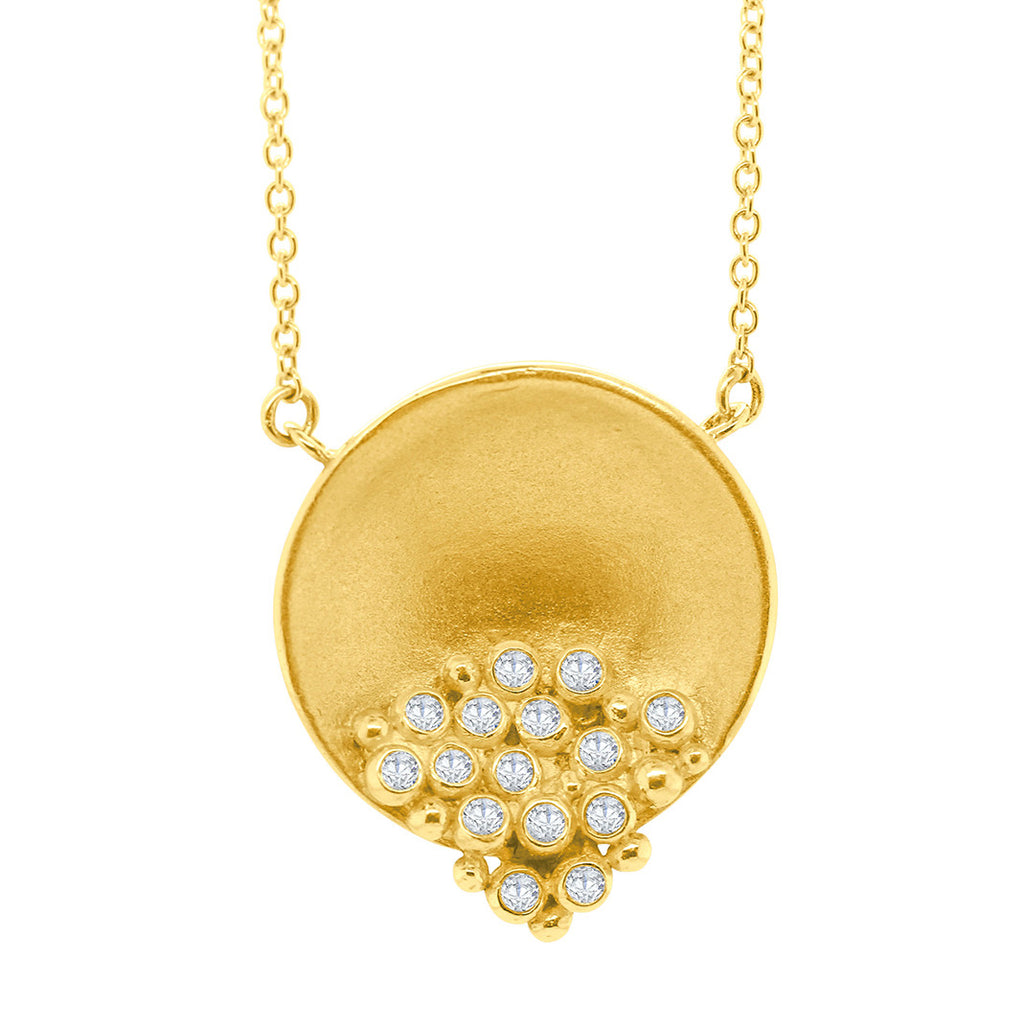 Bowl of Overflowing Diamonds Necklace or Pearl Enhancer-large-18K gold