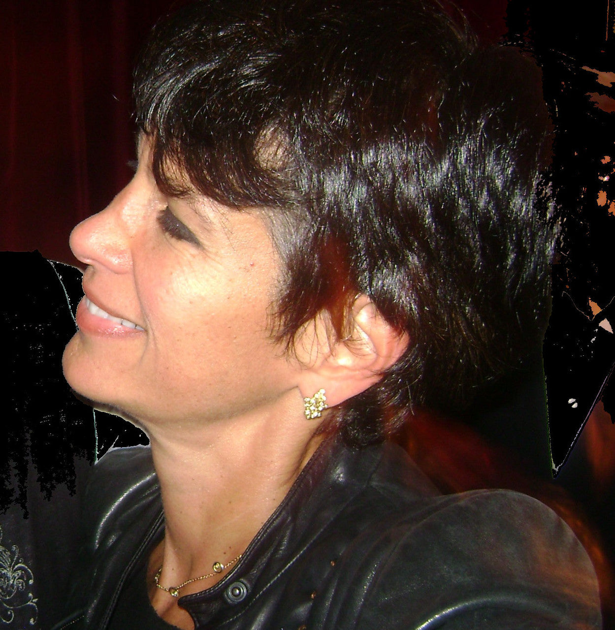 Grapes Huggie Earrings-14K Gold with Diamonds