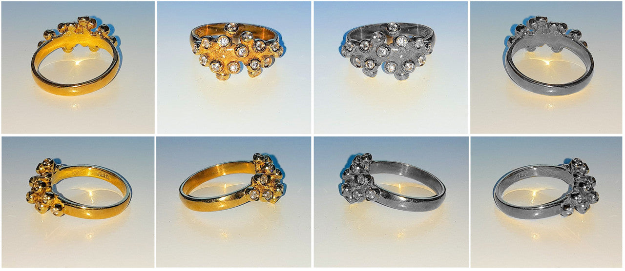 Grapes Ring, 18K Gold with Diamonds