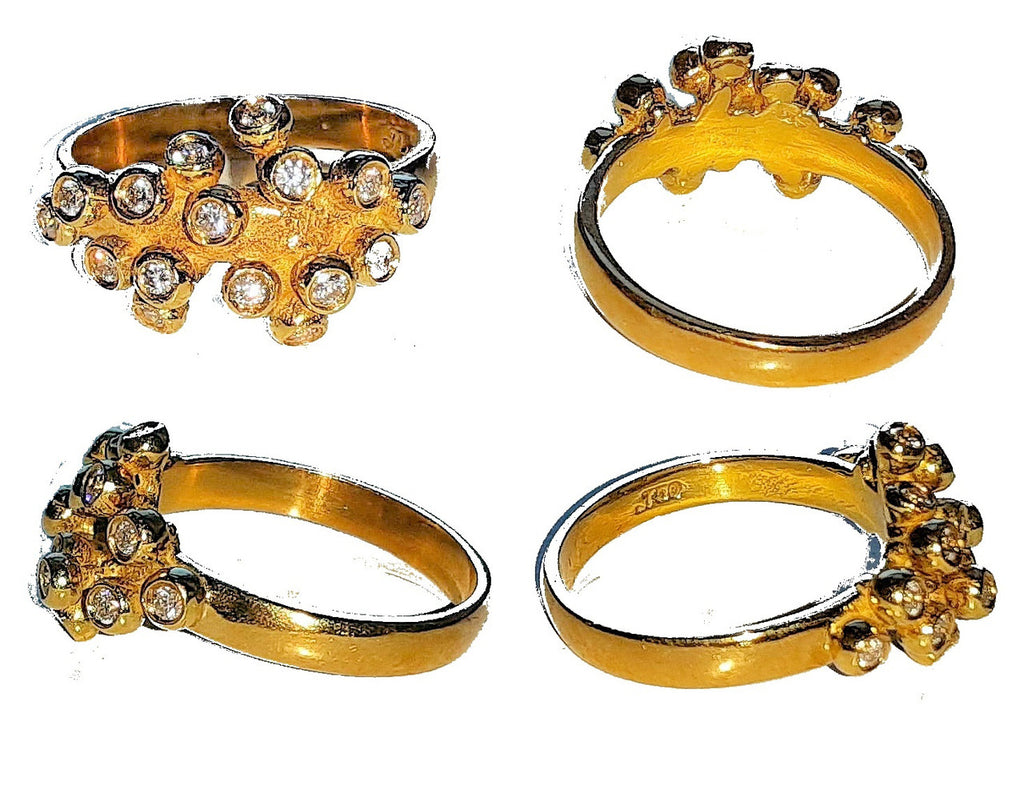 Grapes Ring, 18K Gold with Diamonds