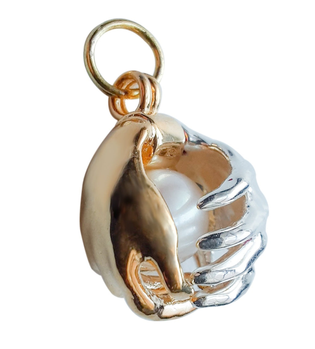 Leona's Healing Hands, Locket for Crystals or Essential Oils, 14K Gold