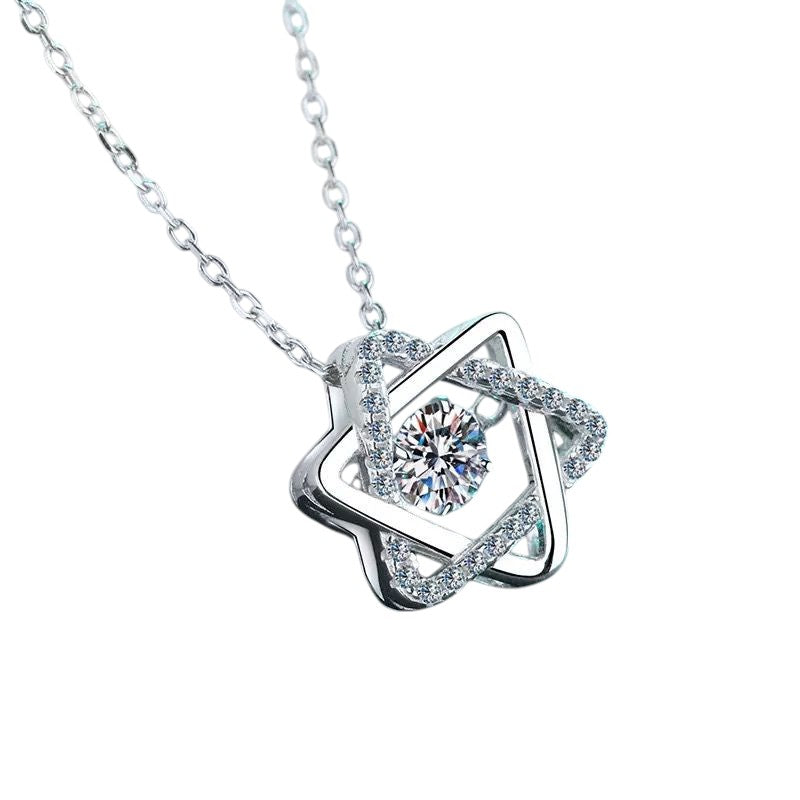 Moissanite Star of David Pendant Necklace -0.5 ct-0