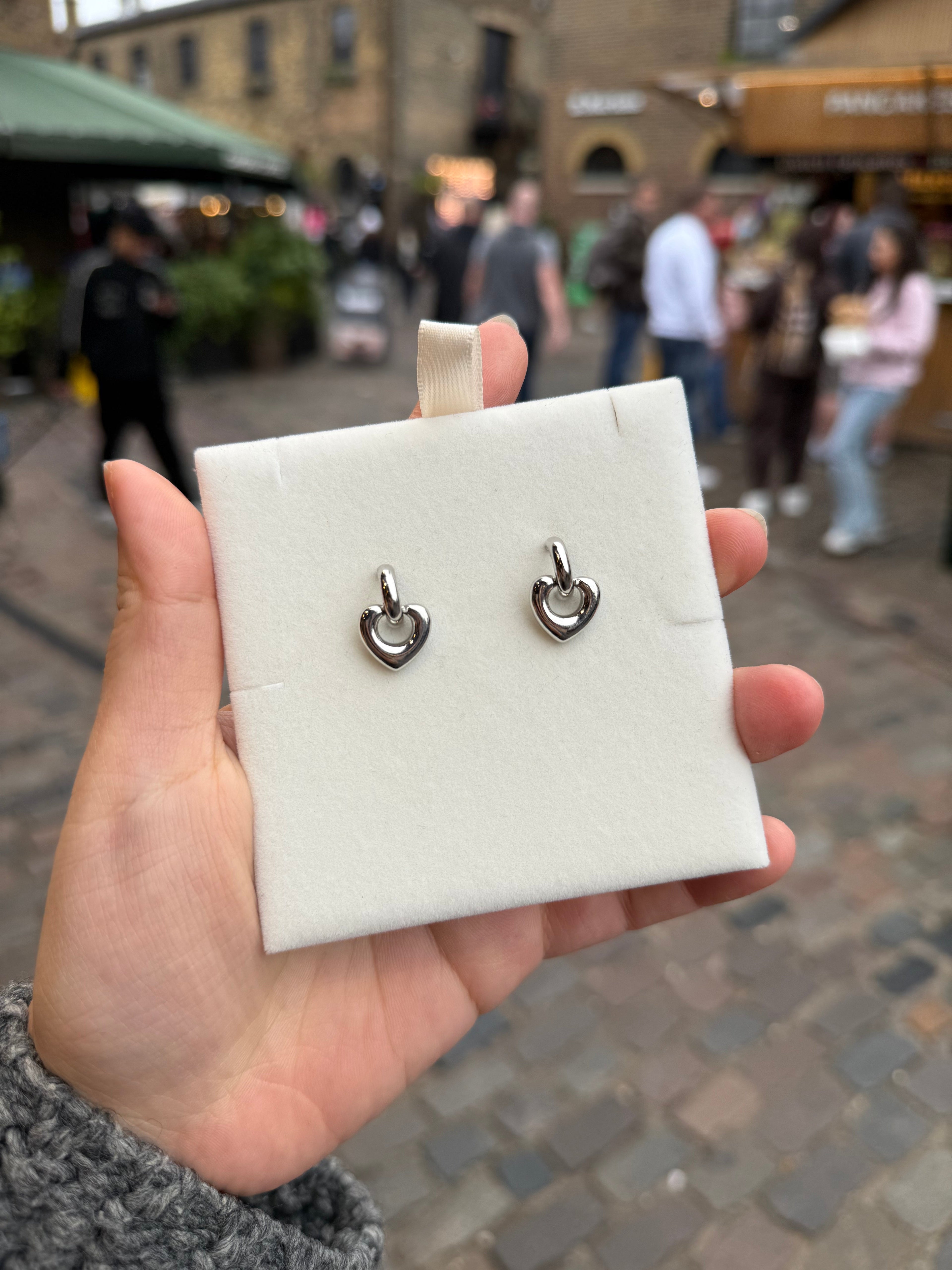 Bold heart earrings