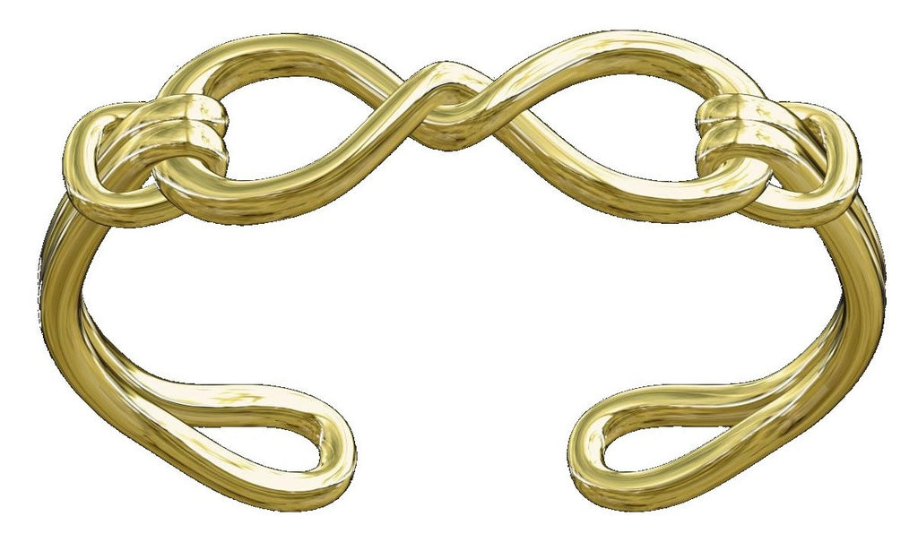 Infinity Knot Cuff Bracelet- 14K Gold. Wrap Yourself in Infinite Possibility