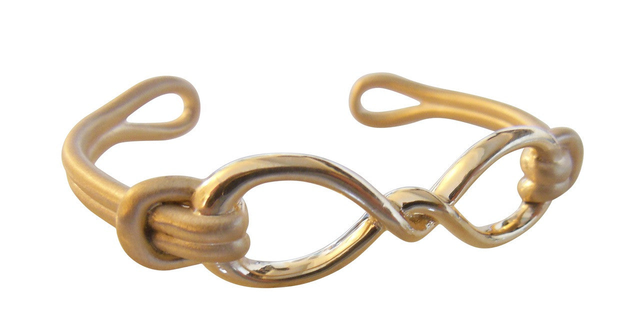 Infinity Knot Cuff Bracelet- 14K Gold. Wrap Yourself in Infinite Possibility