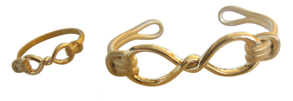 Infinity Knot Cuff Bracelet- 18K Gold. Tied to Infinite Possibilities.