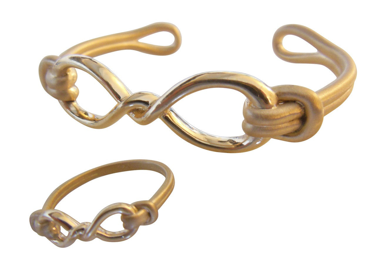 Infinity Knot Cuff Bracelet- 18K Gold. Tied to Infinite Possibilities.