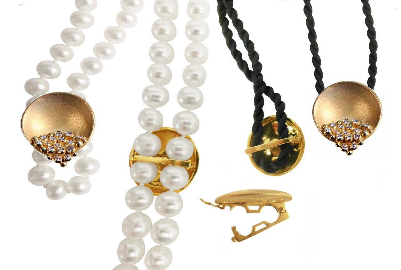 Bowl of Overflowing Diamonds Necklace or Pearl Enhancer-large-18K gold